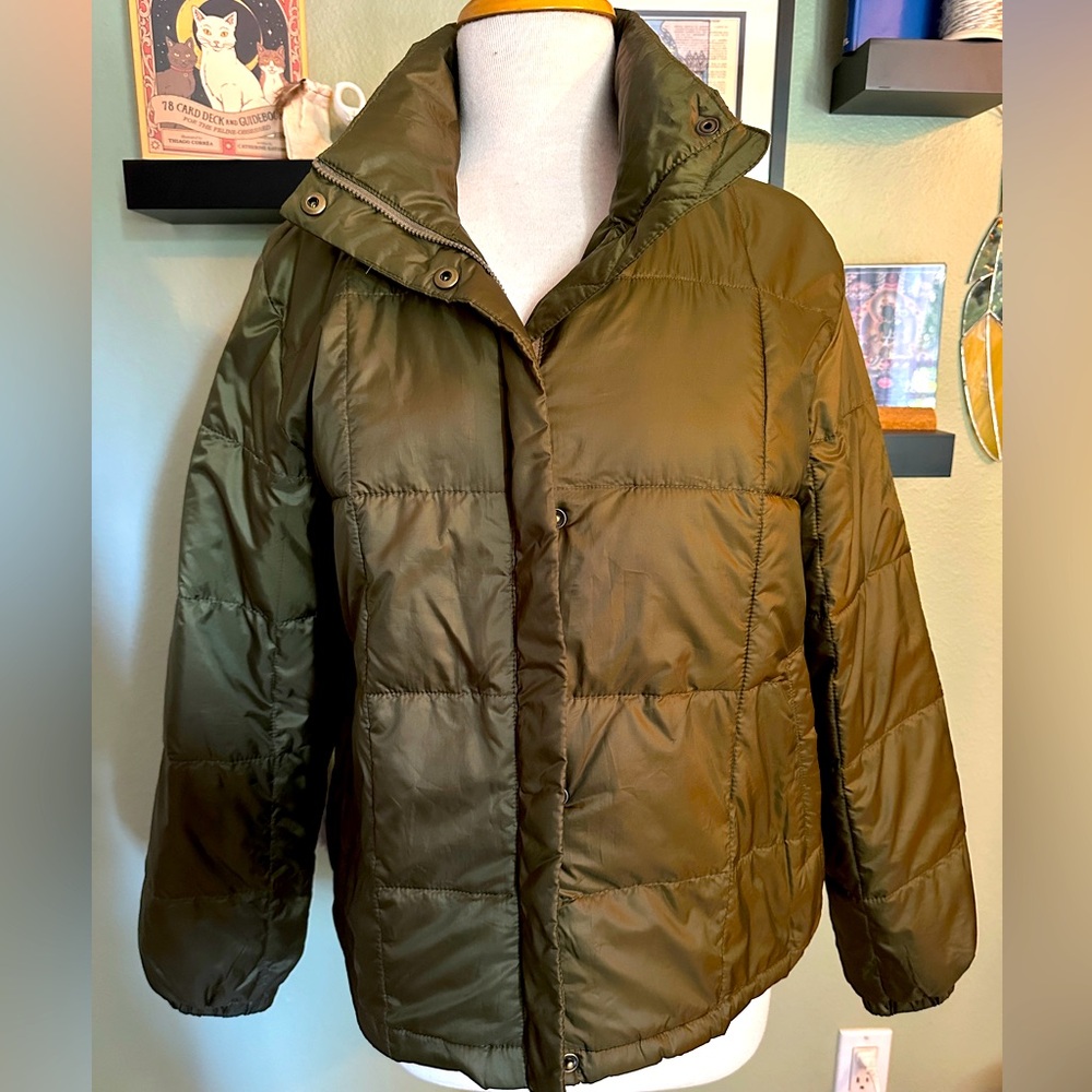 Olive Green Puffer Jacket